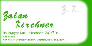 zalan kirchner business card